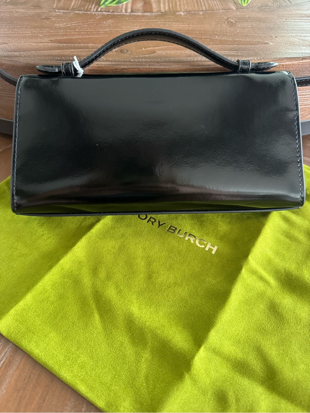 Tory Burch Black Leather Top-Handle Shoulder with Dust Bag - Picture 11 of 16